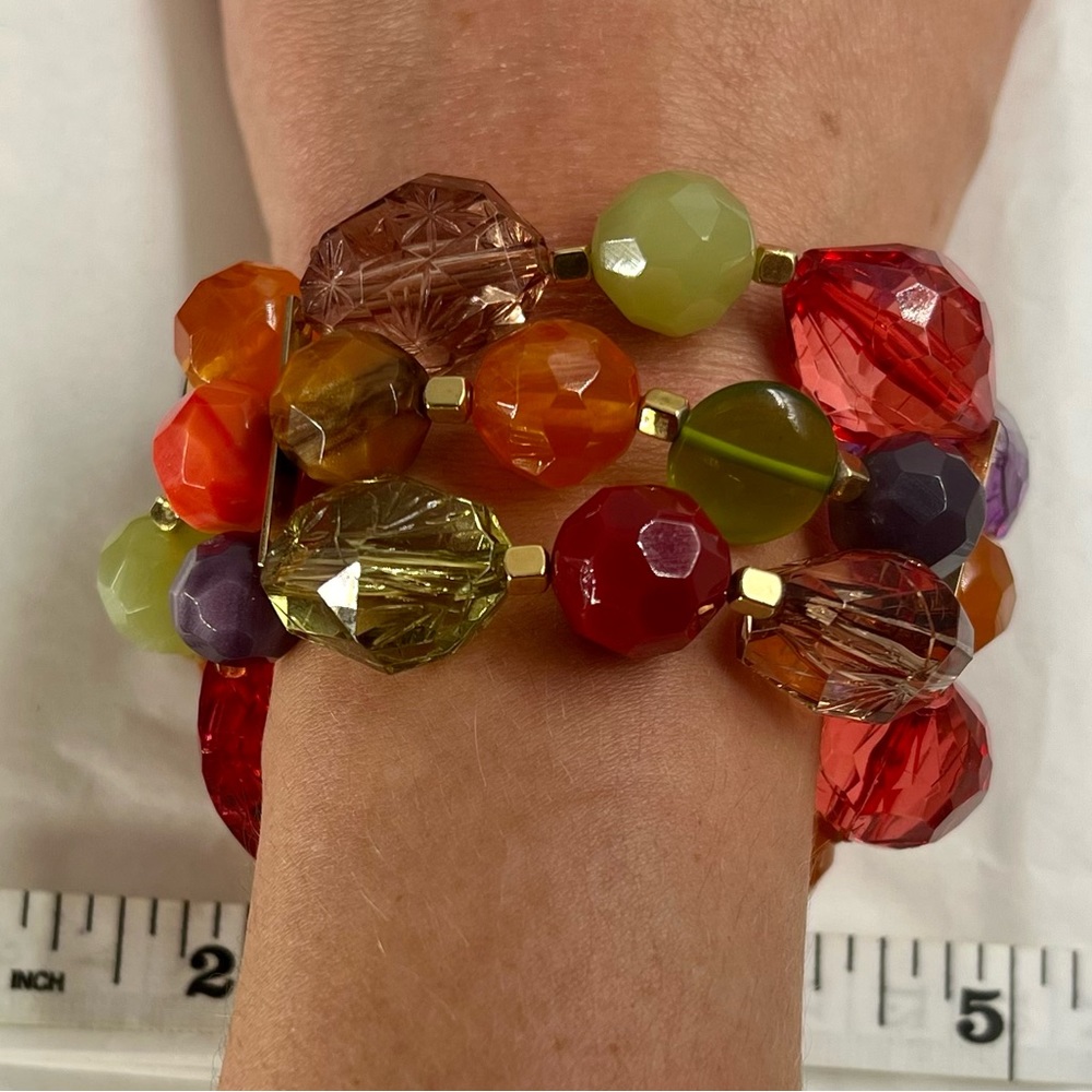 Vintage 3 strand Stretchy Bracelet